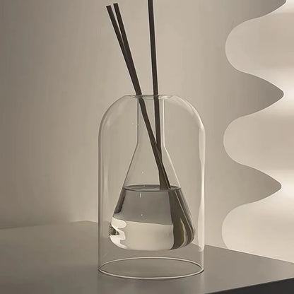 Aromatherapy Diffuser Bottle Glass Essential Oil with Diffusers Sticks 130/200ML Home Storage Transaprent Containers Bottle