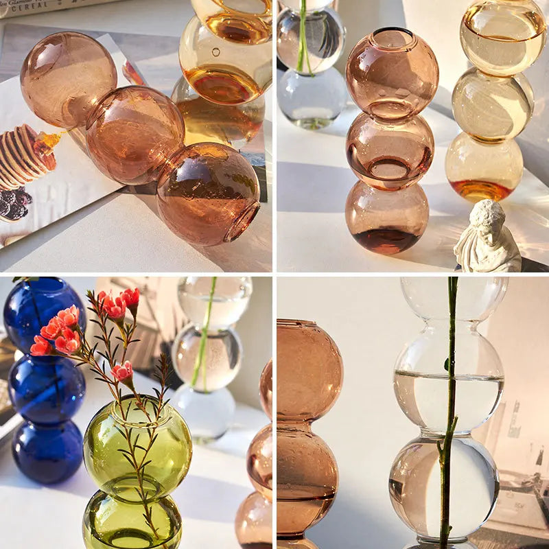 Nordic Glass Vase Modern Home Decor