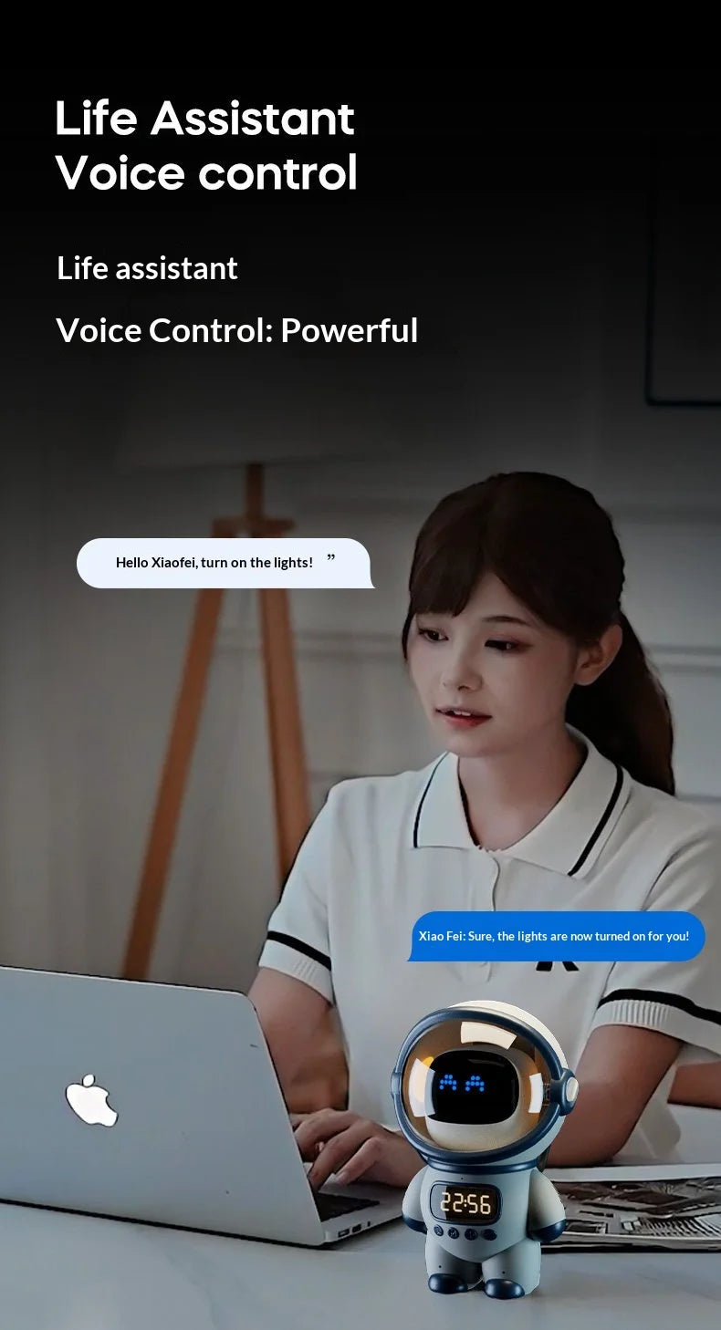 Ai Chat Robot 6 Ai Models Wifi Bluetooth Dual Mode Desktop Companion Night Light Clock Alarm Intelligent Office Assistance