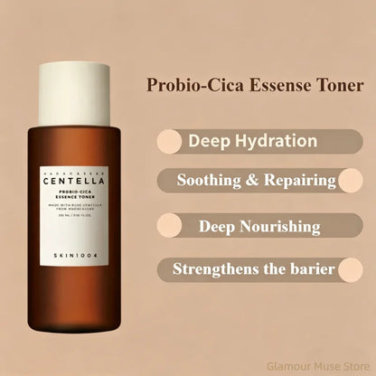 Korean Centella Probio-Cica Essense Toner, Hyaluronic Acid Facial Moisturizing Toner Nourishing Barrier Toner Face Care Products