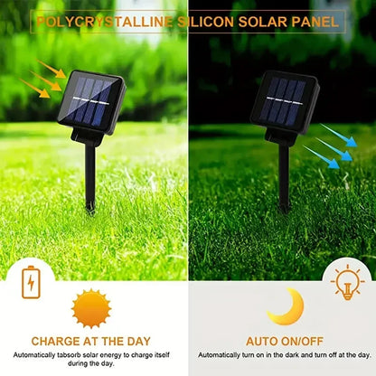 Solar-Powered LED Dragonfly String Lights Outdoor Landscape Decoration for Halloween Christmas  Garden Lights Solar Fairy Lights