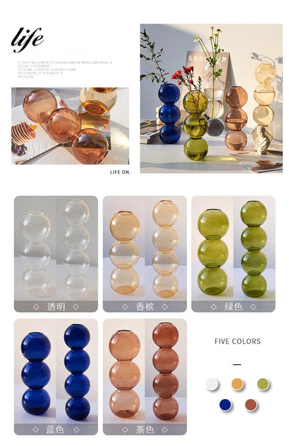 Nordic Glass Vase Modern Home Decor