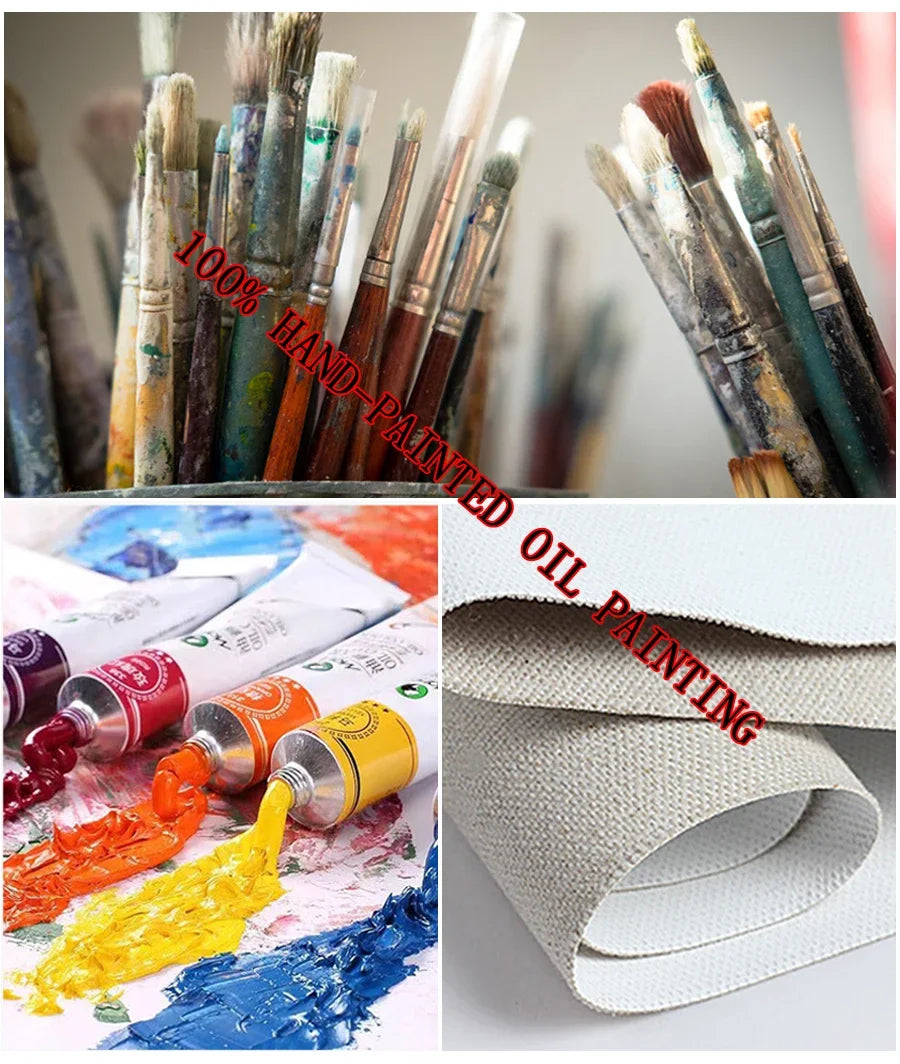Large Colorful 3D Textured Mural Abstract Canvas Wall Art