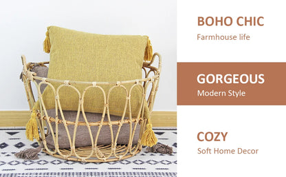 Pillow Cover Linen Pillow Case For Living Room Sofa Decorative Pillows With Tassel Farmhouse Home Decor Housse De Coussin