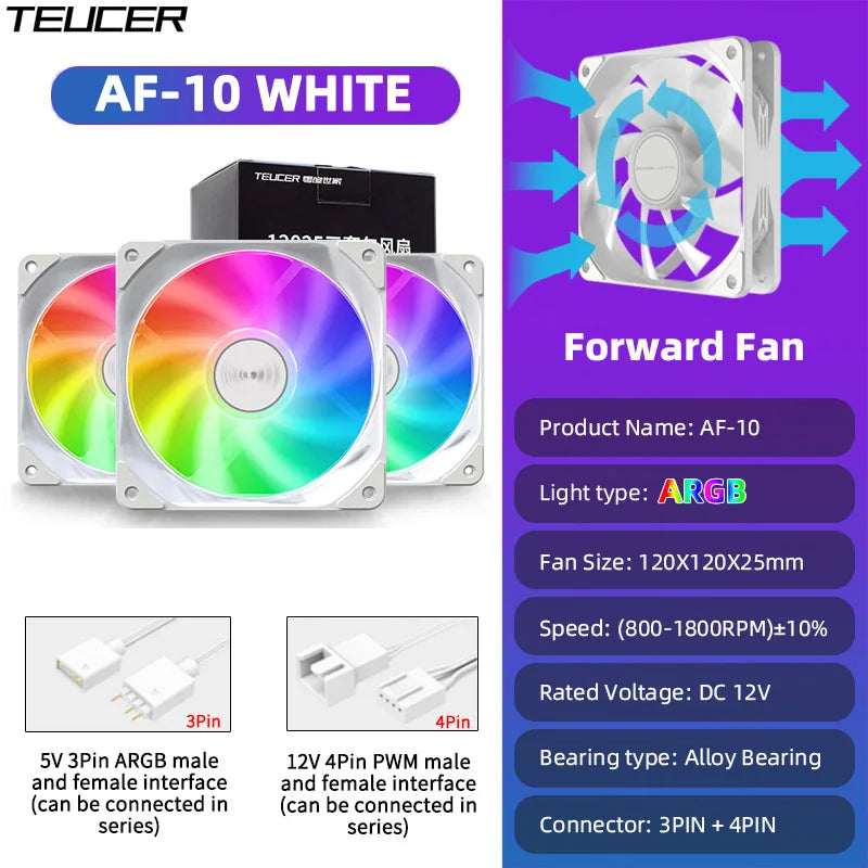 120mm PC ARGB Cooling Fan AURA SYNC RGB Computer