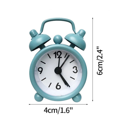 Nordic Retro Alarm Clock – Mute Quartz Clock with Metal Stand