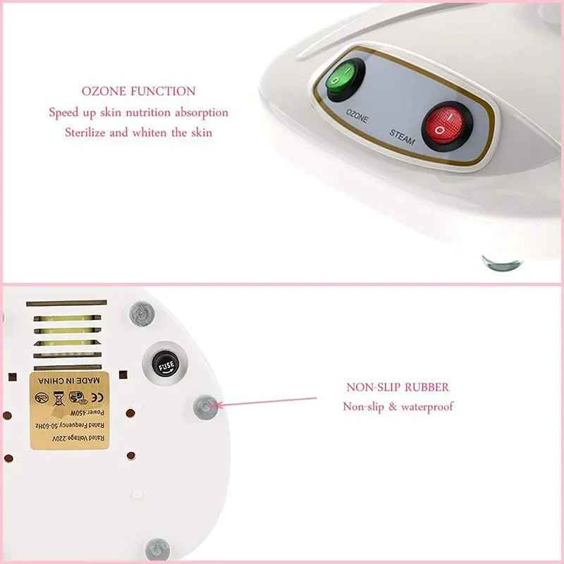 Facial Steamer Spraying Machine Ionic Advanced Ozone Steaming Skin Care for Salon Spa and Home to Face Moisturizing Cleaning