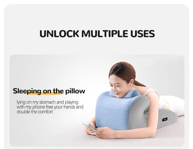 Ergonomic Pillow,  Supports Posture in Any Position Cervical Traction Pillows Body Relaxation Anti Snoring, Ideal for Massage