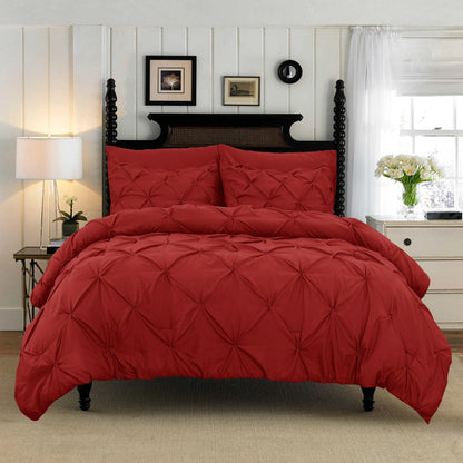 Cotton Bedding Set Elegant Comfort Pinch Pleated Pintuck 