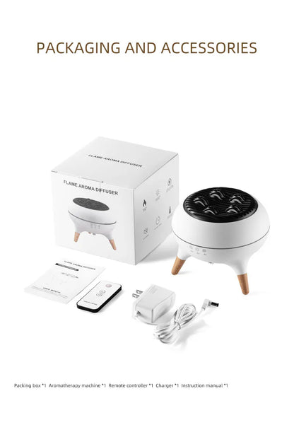 Flame Aromatherapy Essential Oil Diffusers 350ML,Air Diffuser/Humidifier, for Home, Bedroom,Large Room Humidifier