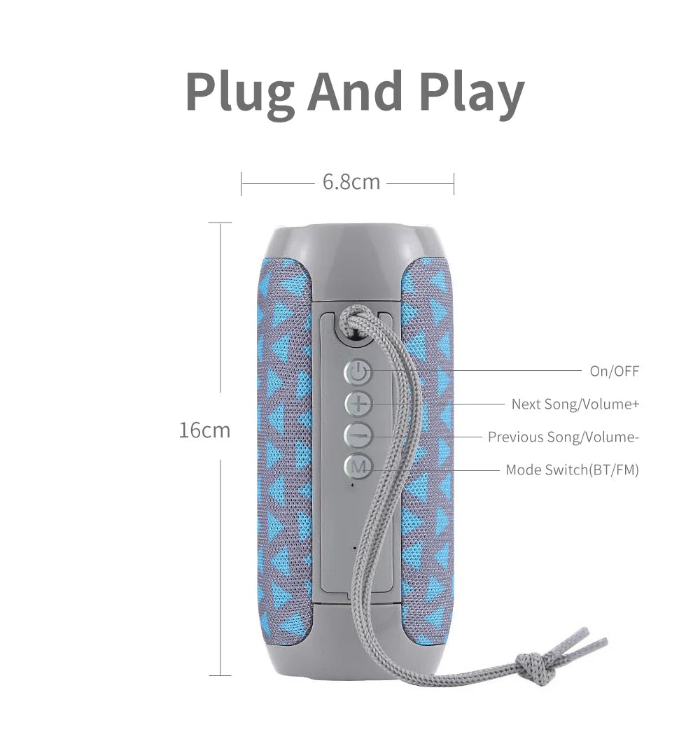 Bluetooth Speaker T&amp;G TG117 Portable TWS Sound Box Waterproof Loudspeaker Outdoor Stereo Surround Speakers Support TF FM Radio