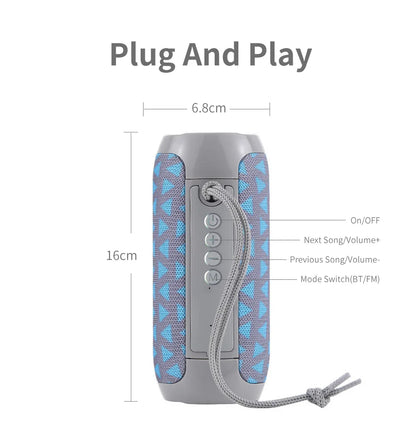 Bluetooth Speaker T&amp;G TG117 Portable TWS Sound Box Waterproof Loudspeaker Outdoor Stereo Surround Speakers Support TF FM Radio