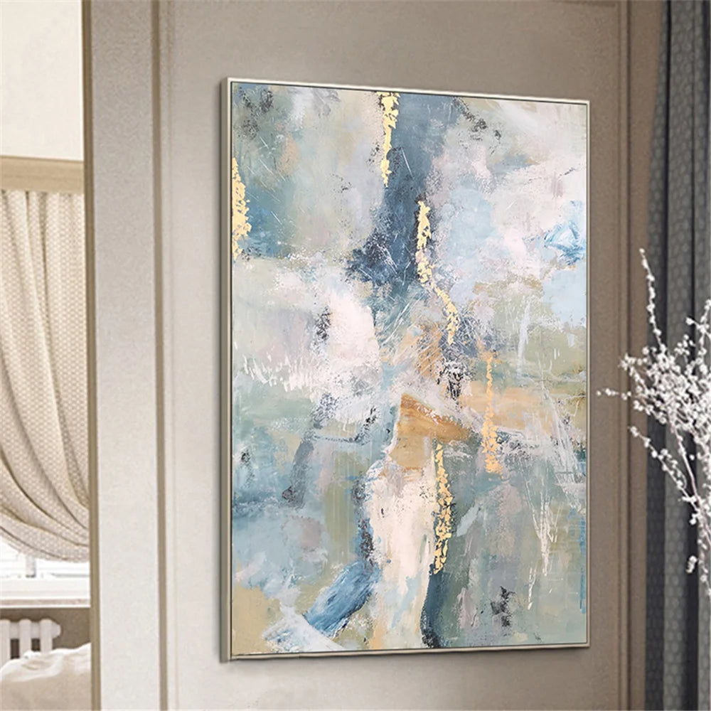 Hand Drawn Abstract Oil Painting Wall Art