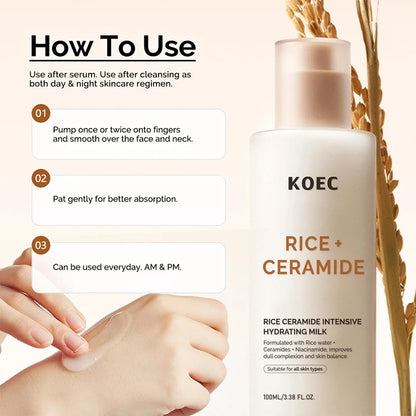 Brand Rice Essence Lotion Niacinamide Repair Facial Serum Nourishing Moisturizer Milk Toner Ceramide Deep Clean Cleansing Powder