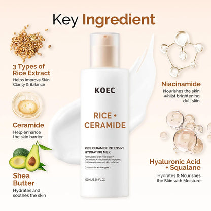Brand Rice Essence Lotion Niacinamide Repair Facial Serum Nourishing Moisturizer Milk Toner Ceramide Deep Clean Cleansing Powder