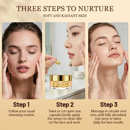 Vitamin E Serum Capsules, Single-Use Essence Capsules, Hydrating and Moisturizing Facial Skin 30 Capsules/Box Easy to Carry