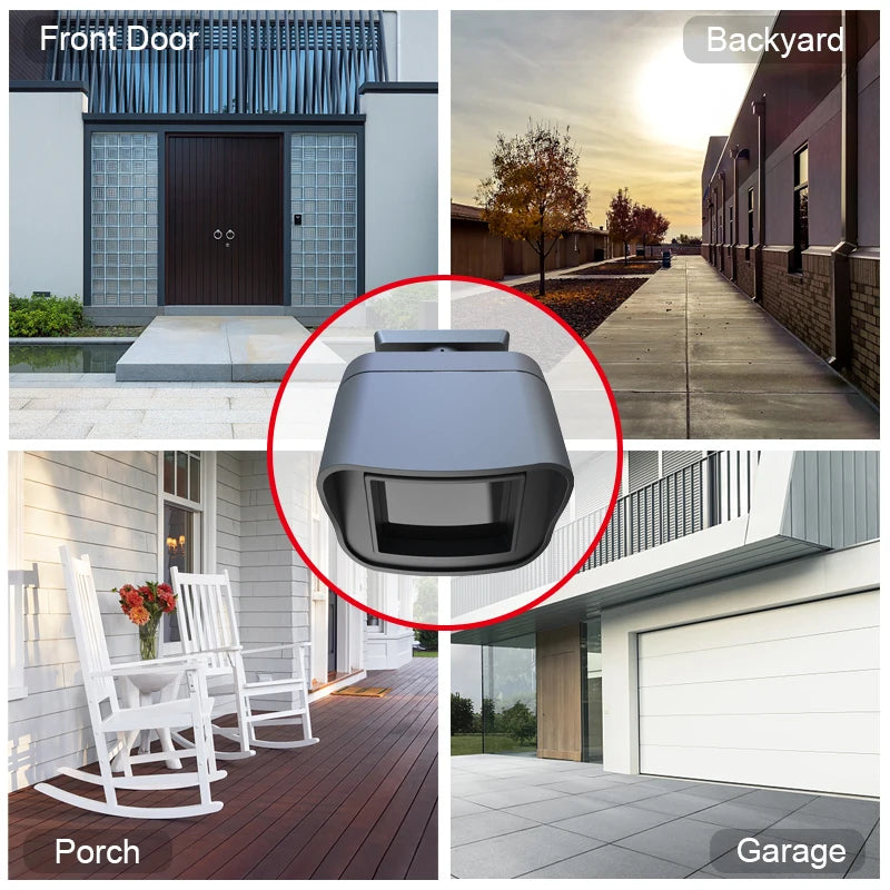 Smart Outdoor Home Security - Weather Resistant WiFi Motion Sensor&amp;Detector - Remote APP Notifications - Compatible With Alexa