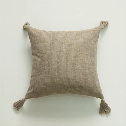 Pillow Cover Linen Pillow Case For Living Room Sofa Decorative Pillows With Tassel Farmhouse Home Decor Housse De Coussin