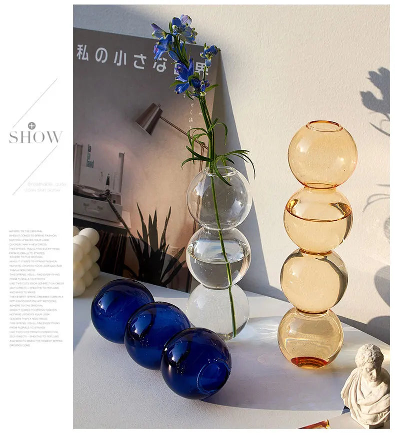 Nordic Glass Vase Modern Home Decor