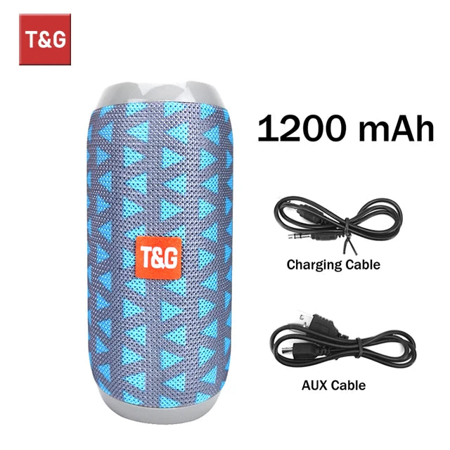 Bluetooth Speaker T&amp;G TG117 Portable TWS Sound Box Waterproof Loudspeaker Outdoor Stereo Surround Speakers Support TF FM Radio