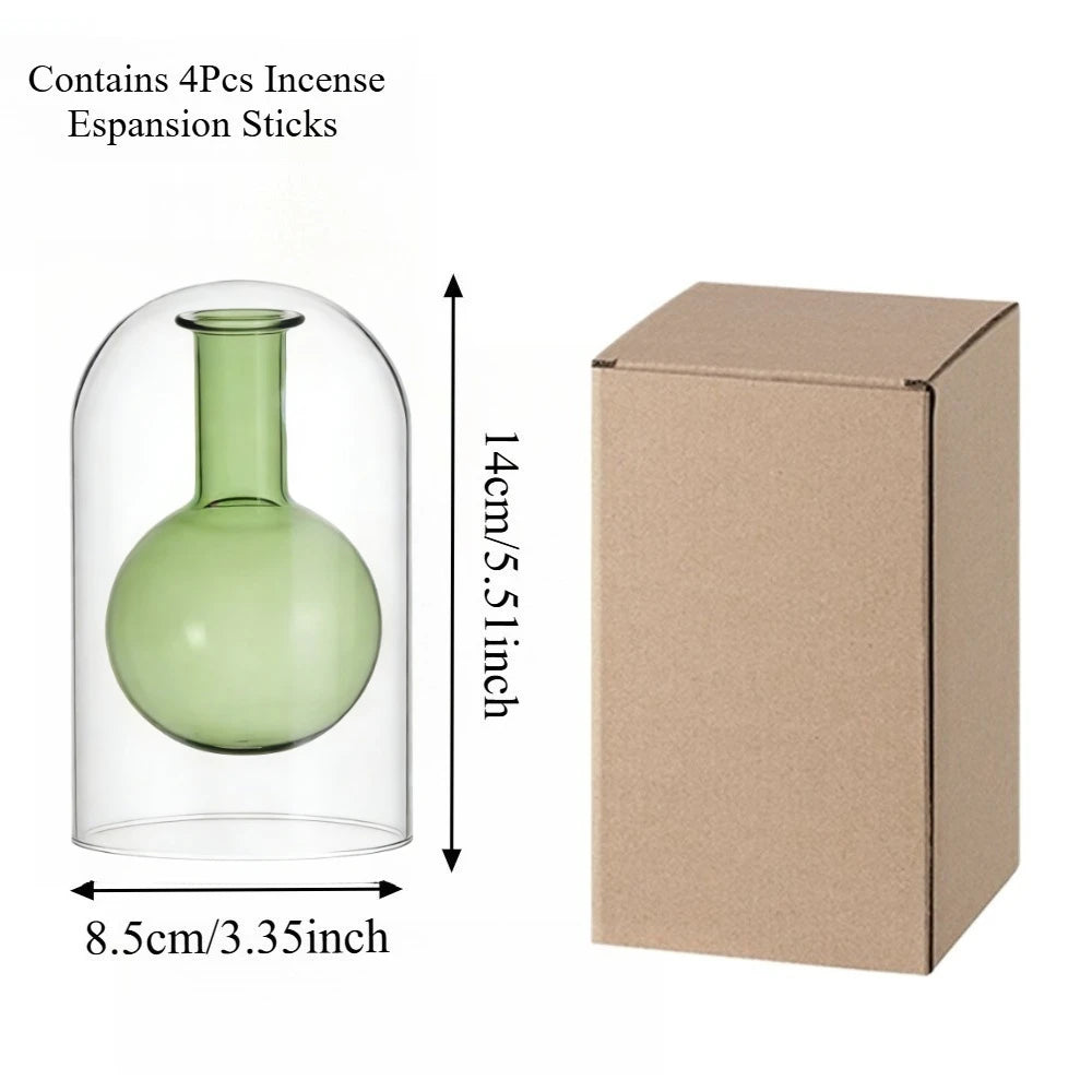 Aromatherapy Diffuser Bottle Glass Essential Oil with Diffusers Sticks 130/200ML Home Storage Transaprent Containers Bottle