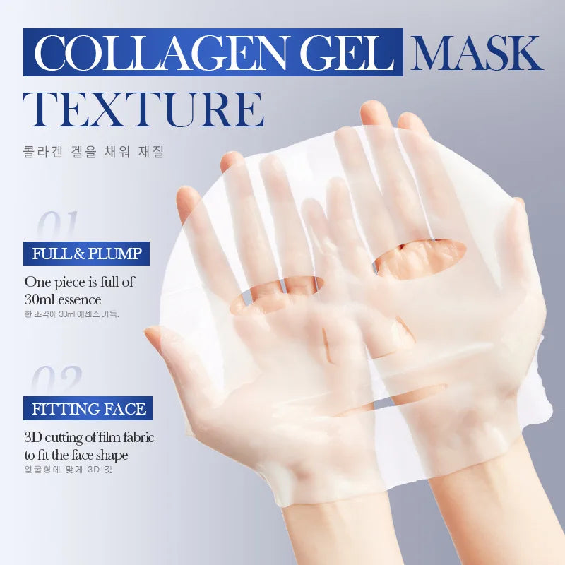 "Collagen Glow" Hydrating Face Mask | Brightening &amp; Moisturizing Treatment | With Marine Collagen &amp; Hyaluronic Acid