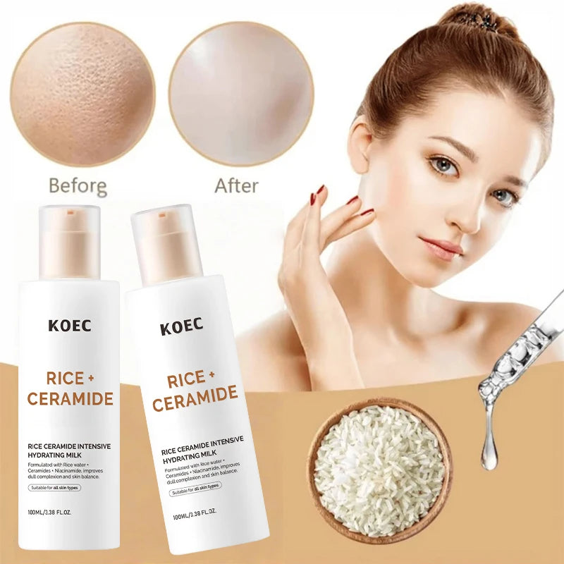 Brand Rice Essence Lotion Niacinamide Repair Facial Serum Nourishing Moisturizer Milk Toner Ceramide Deep Clean Cleansing Powder