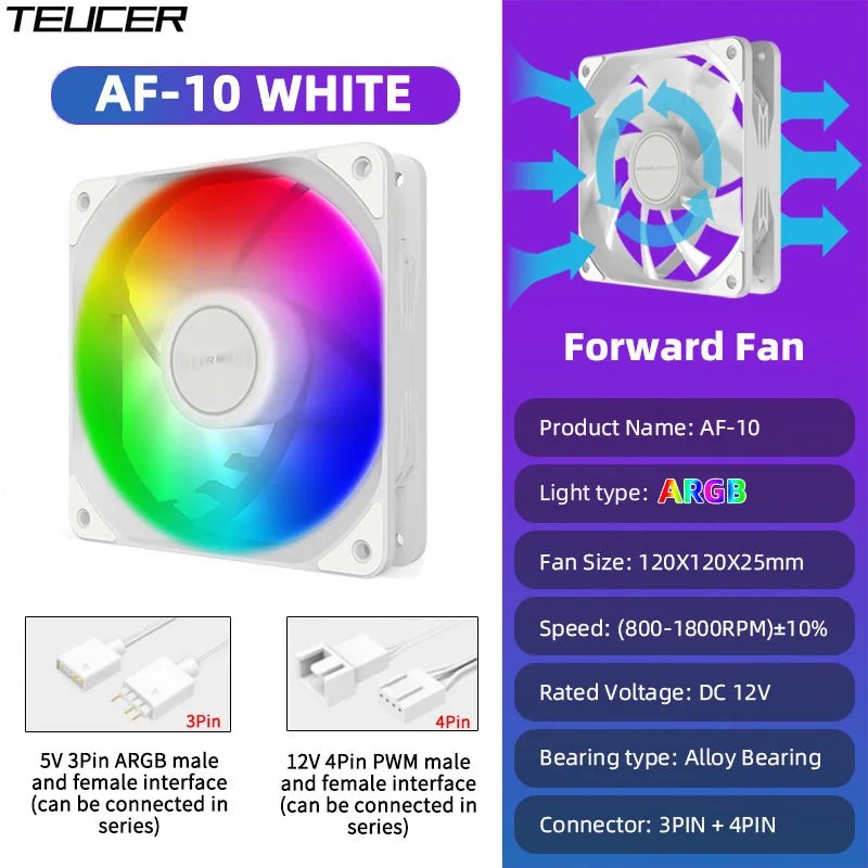 120mm PC ARGB Cooling Fan AURA SYNC RGB Computer
