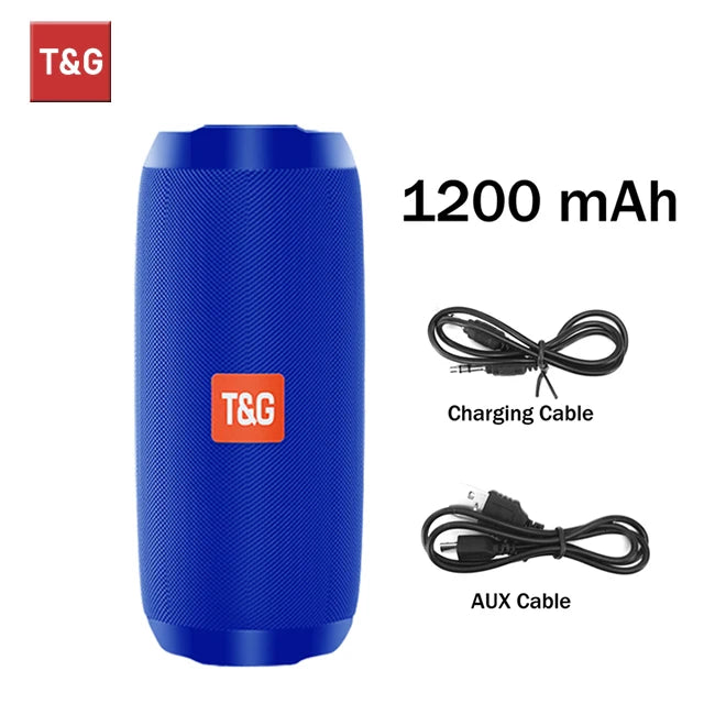 Bluetooth Speaker T&amp;G TG117 Portable TWS Sound Box Waterproof Loudspeaker Outdoor Stereo Surround Speakers Support TF FM Radio