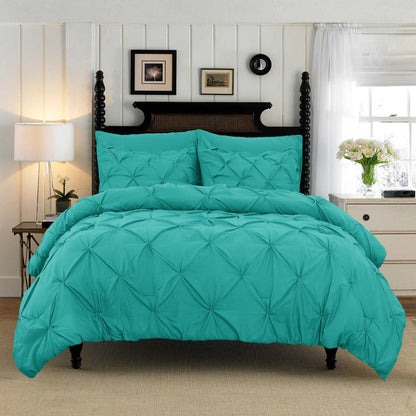 Cotton Bedding Set Elegant Comfort Pinch Pleated Pintuck 