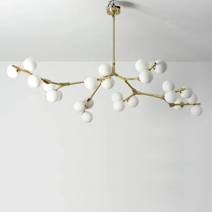Modern Tree Branches Led Pendant Lamps Glass Balls Hanging 