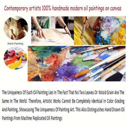 Hand Drawn Abstract Oil Painting Wall Art