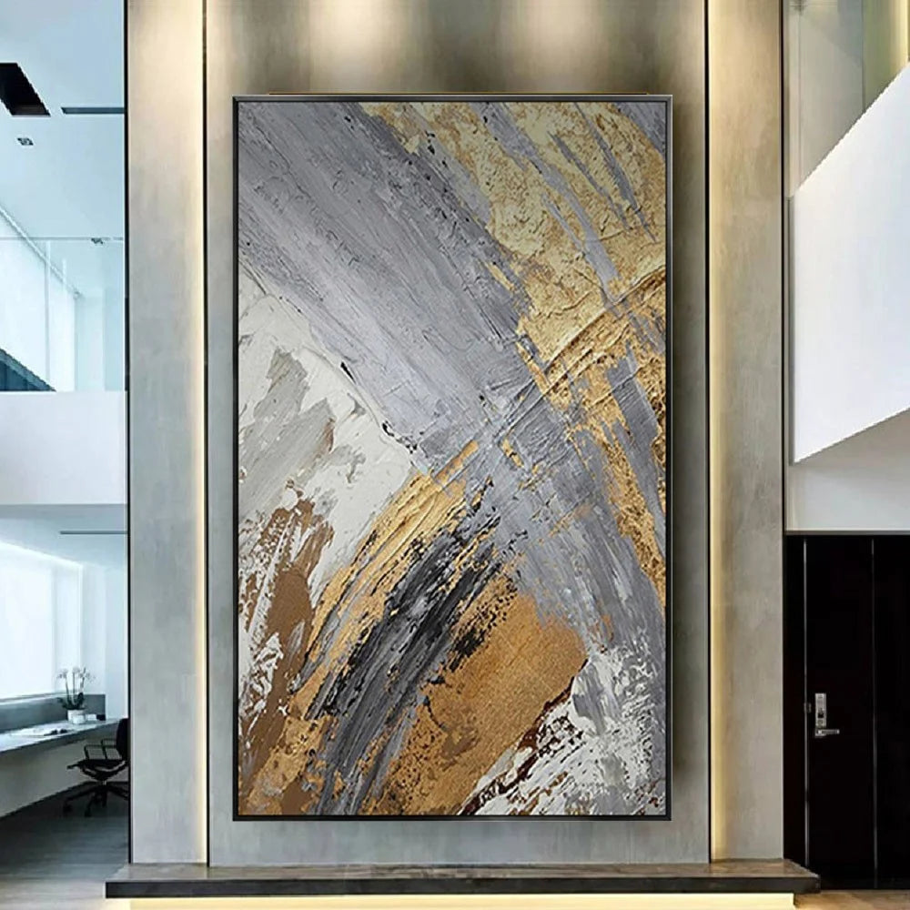 Hand Drawn Abstract Oil Painting Wall Art