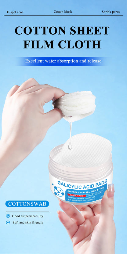 These dual-effect facial toner pads contain 4.5% AHA lactic acid and 0.45% BHA salicylic acid for exfoliation skincare