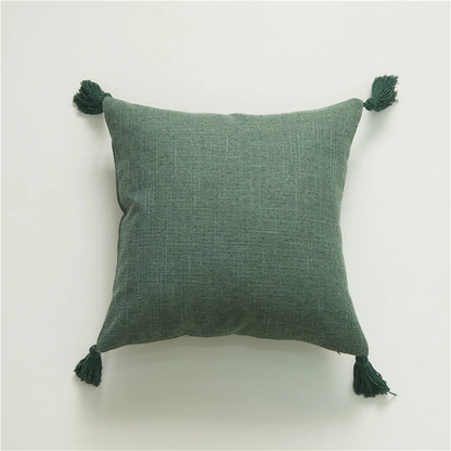 Pillow Cover Linen Pillow Case For Living Room Sofa Decorative Pillows With Tassel Farmhouse Home Decor Housse De Coussin