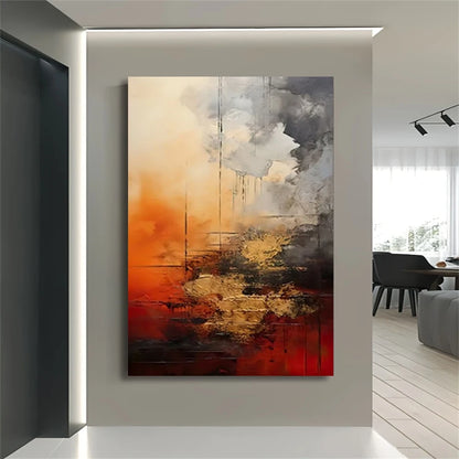 Hand Drawn Abstract Oil Painting Wall Art