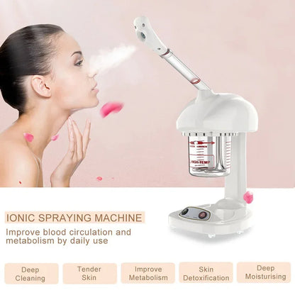 Facial Steamer Spraying Machine Ionic Advanced Ozone Steaming Skin Care for Salon Spa and Home to Face Moisturizing Cleaning