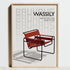 Bauhaus Sports Wall Art Blue Line Canvas Poster Decor