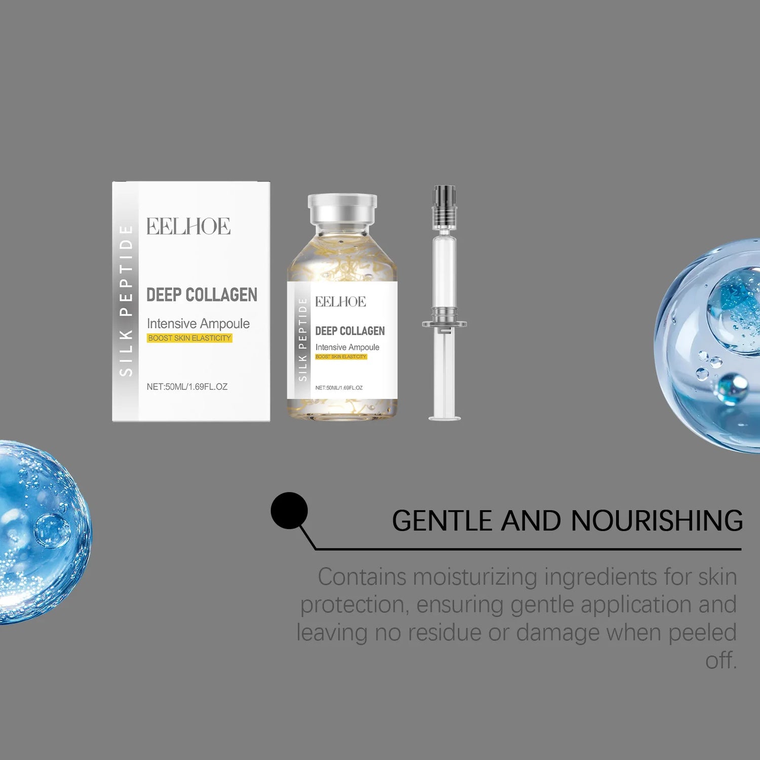 Facial essence serum gently cares for the facial contours, improves skin quality and makes the skin smooth and delicate.