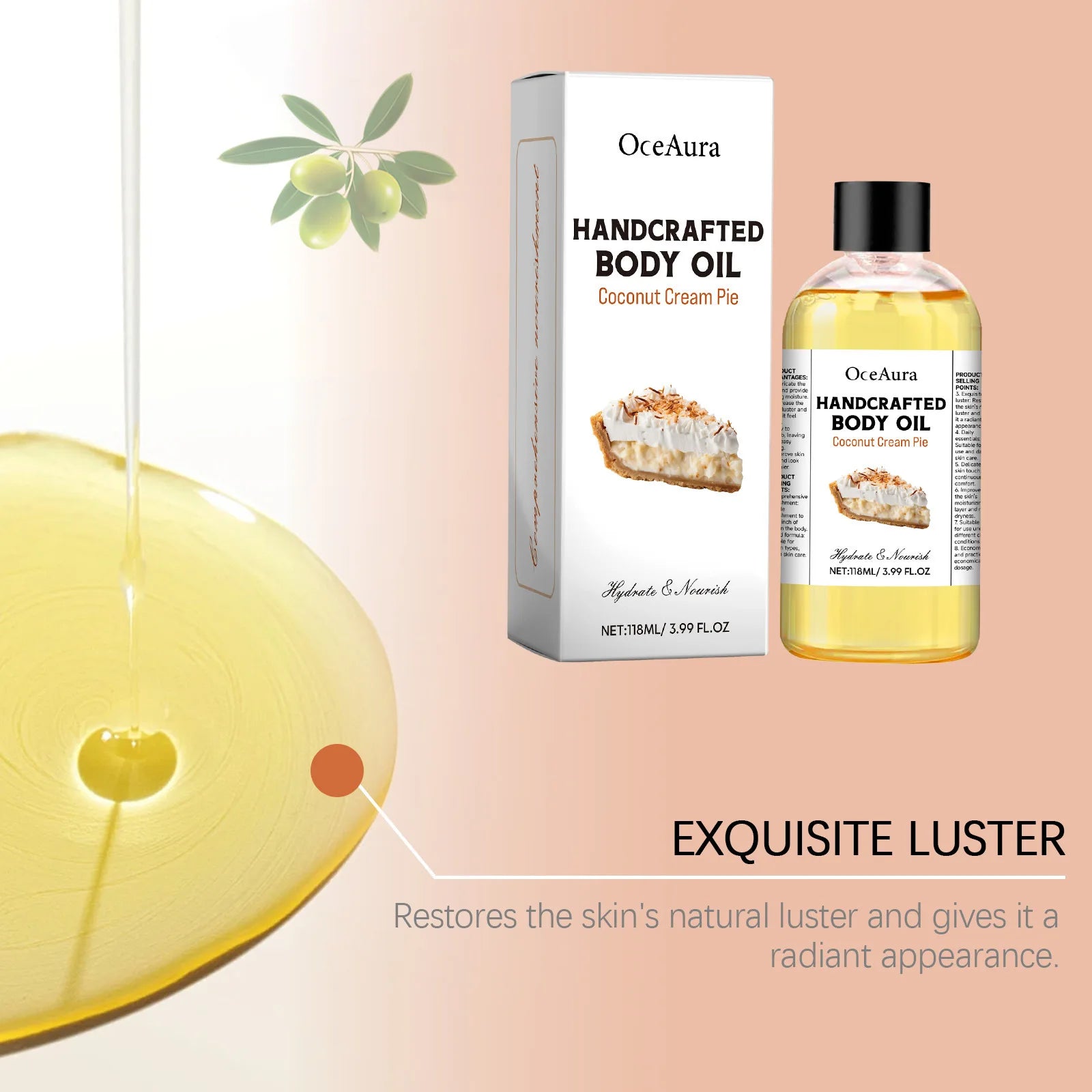 Body Juice Oil Hand Crafted Replenish Smooth Silky Deep Moisturizing Nourishing Brightening Relaxing Massage Scraping Skin Care