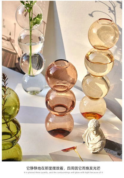 Nordic Glass Vase Modern Home Decor
