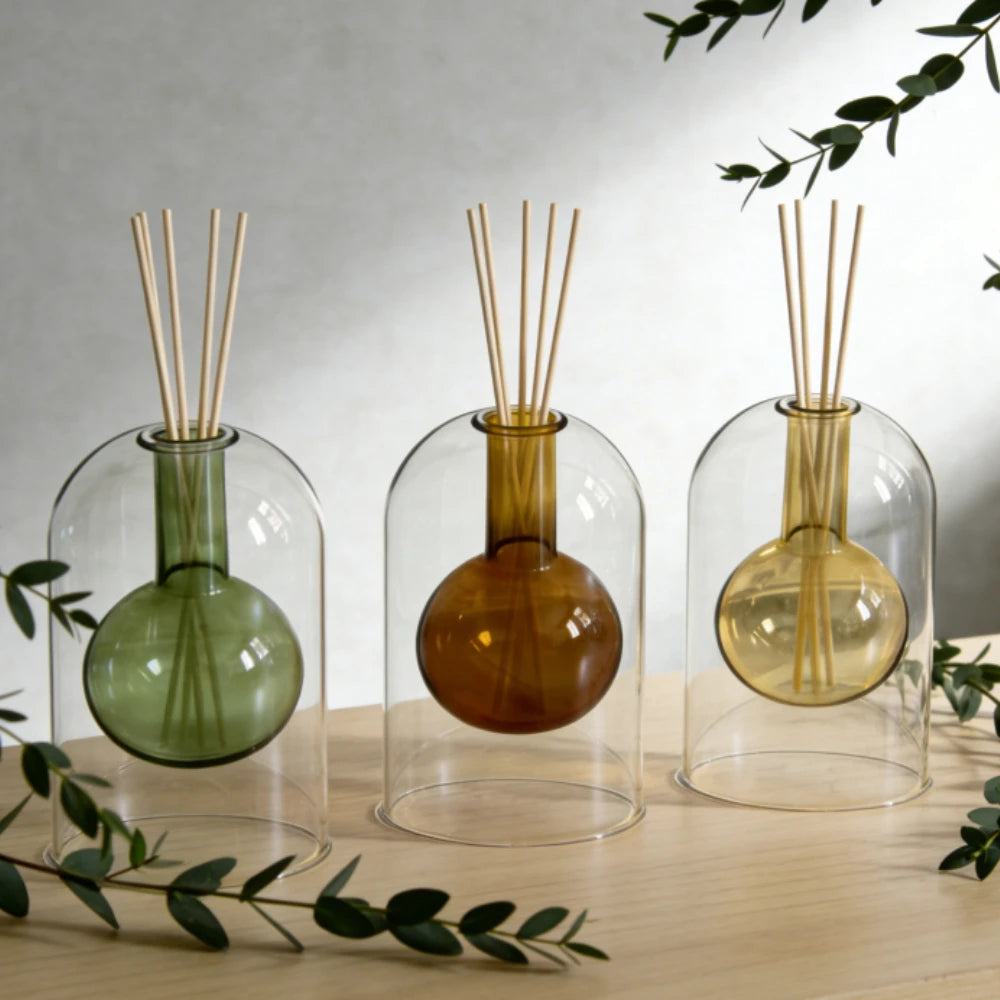 Aromatherapy Diffuser Bottle Glass Essential Oil with Diffusers Sticks 130/200ML Home Storage Transaprent Containers Bottle