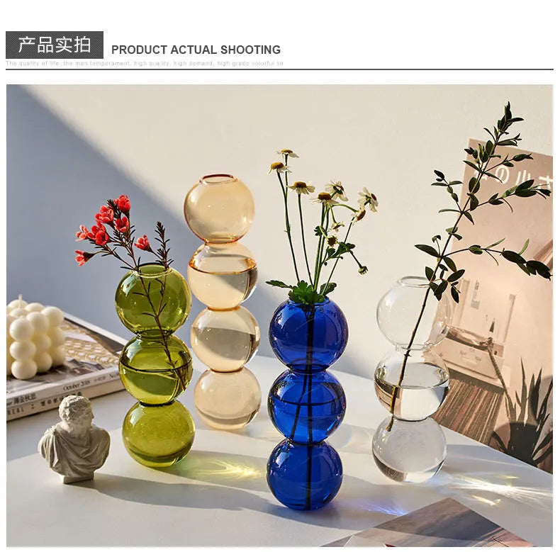 Nordic Glass Vase Modern Home Decor
