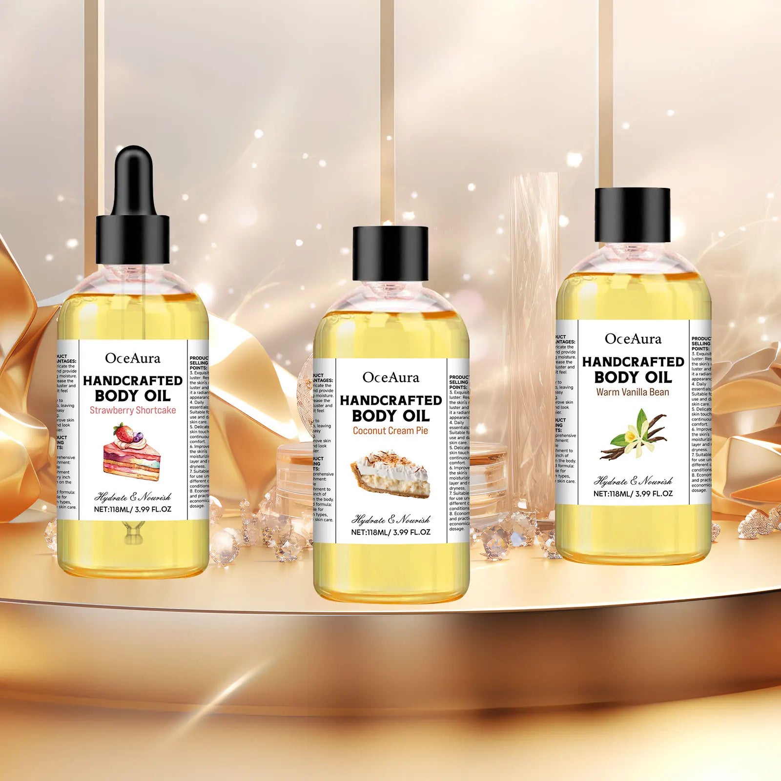 Body Juice Oil Hand Crafted Replenish Smooth Silky Deep Moisturizing Nourishing Brightening Relaxing Massage Scraping Skin Care