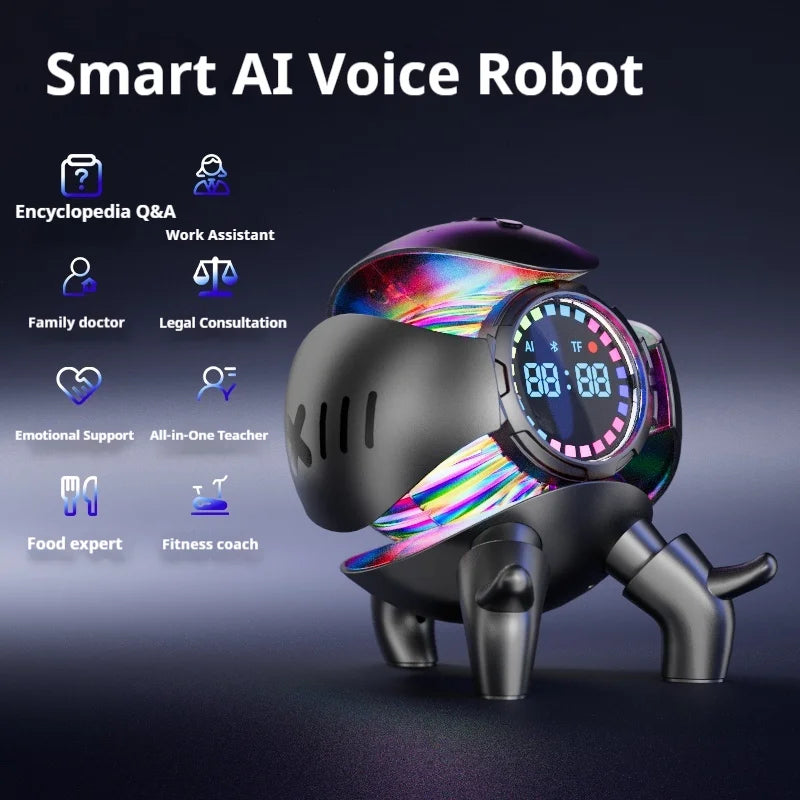Ai Chat Robot 6 Ai Models Wifi Bluetooth Dual Mode Desktop Companion Night Light Clock Alarm Intelligent Office Assistance