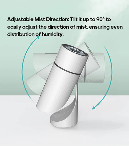 260ML Wireless Air Humidifier USB Aromatherapy Diffuser 1000mAh Rechargeable Battery Ultrasonic Cool Mist Maker Quiet Fogger