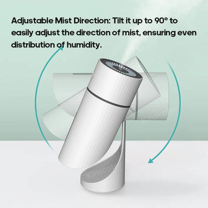 260ML Wireless Air Humidifier USB Aromatherapy Diffuser 1000mAh Rechargeable Battery Ultrasonic Cool Mist Maker Quiet Fogger