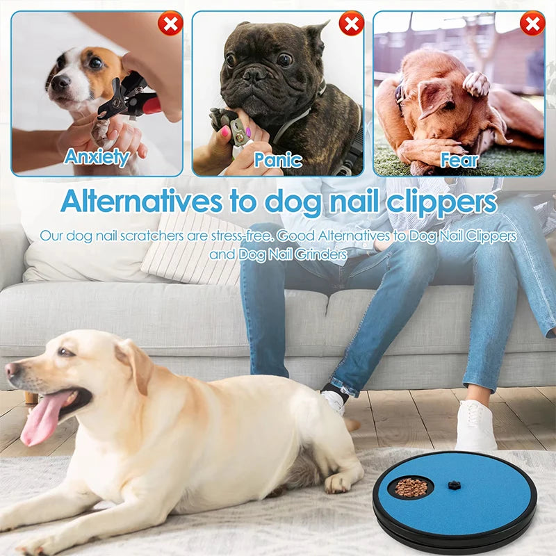 Rotatable Pet Nail Scratch Board Cat Claw Sharpening Toys Treat Dispensers Slow Feeder Puzzle Toy Dog Nail File Grinding Board