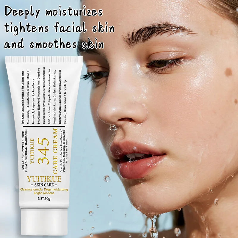 345 Care Cream 60g - Deeply Moisturizes, Tightens &amp; Smoothes Skin, Light Non-Greasy, for All Skin Types, Fragrance-Free
