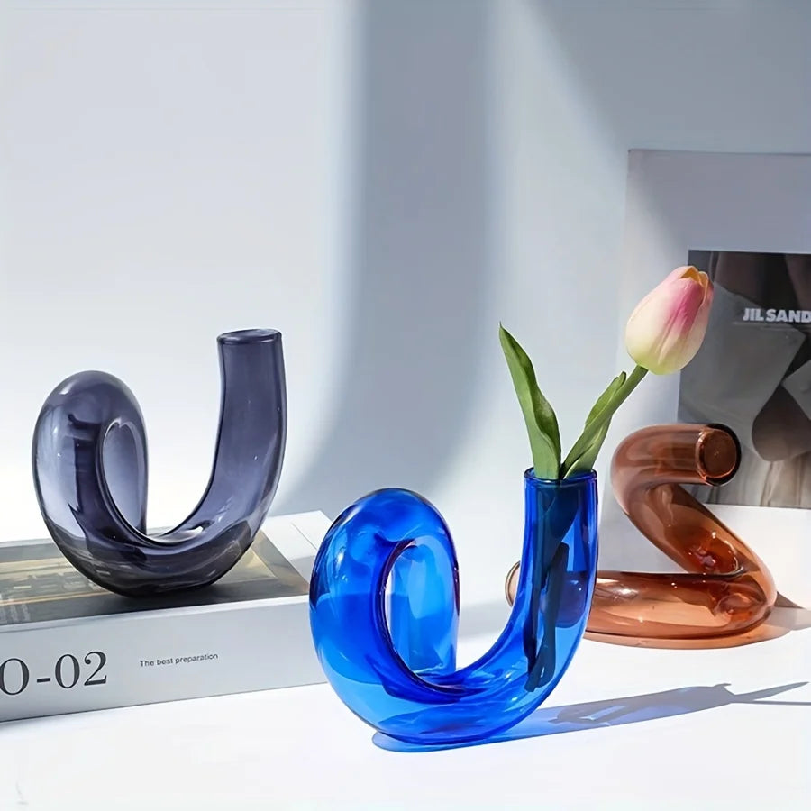 Nordic Irregular Glass Vase Home Decor